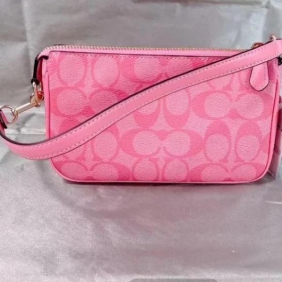 SOLD NWT Coach Nolita 19 in Signature Canvas pink lemonade bag and keyring - Picture 3 of 11
